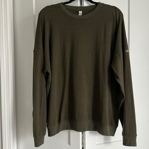 Alo Yoga Pullover, Olive Green, Size Large
